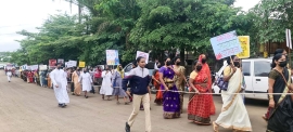 India – Marcha silenciosa para protestar contra la violencia en el estado de Manipur