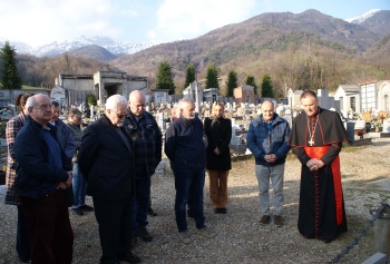 Itália – Em Perosa Argentina o Cardeal Ángel Fernández Artime presta homenagem aos salesianos falecidos P. Emilio Galliano, P. Pietro e P. Luigi Zago
