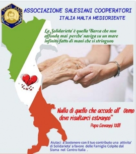 Italia – Salesiani Cooperatori “Una mano per rialzare” le famiglie terremotate del Centro Italia