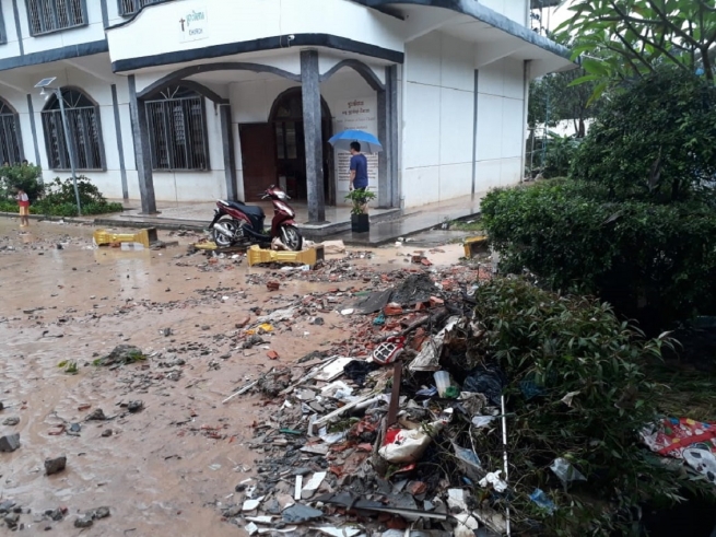 Camboja – Forte inundação afeta Dom Bosco Sihanoukville