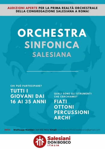 RMG – Le premier « Orchestre Symphonique Salésien » va naître au « Sacré-Cœur » de Rome