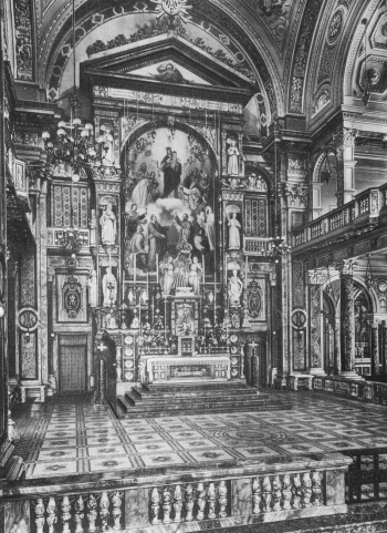 Turyn, Włochy – 1948 – Główny ołtarz w Sanktuarium Maryi Wspomożycielki