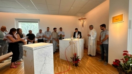 Italia - Centro Nacional de Obras Salesianas: entrada del nuevo director Padre Elio Cesari