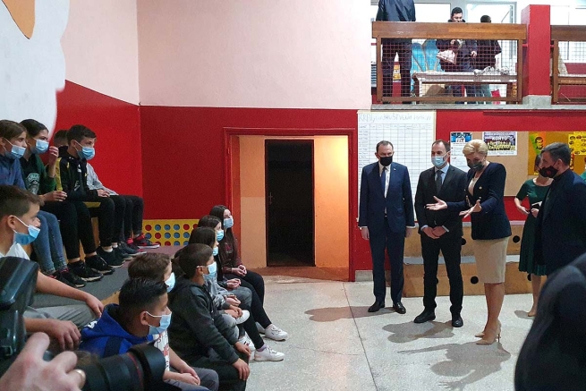 Montenegro – La moglie del Presidente della Polonia visita il centro salesiano a Podgorica