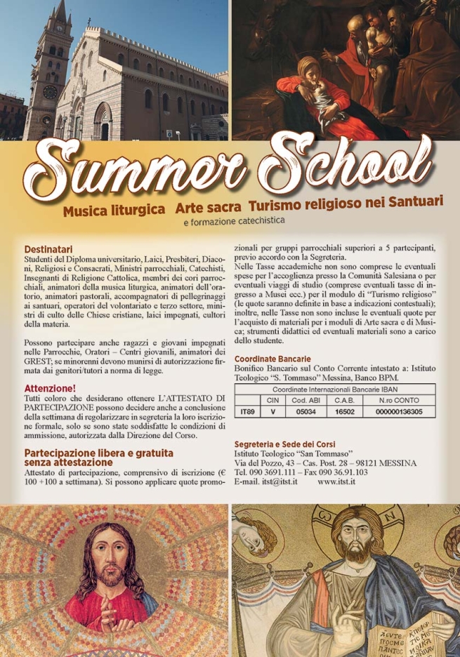 Włochy – “Summer School” muzyki liturgicznej, sztuki sakralnej, turystyki religijnej i szkolenia katechetycznego w Instytucie Teologicznym “San Tommaso” w Mesynie