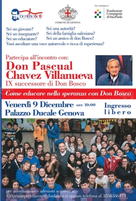 Italie – Le Recteur Majeur Émérite à Gênes pour parler de « Comment éduquer dans l'espérance avec Don Bosco »