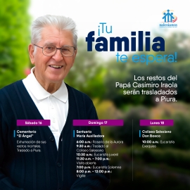 Perú – Tu familia te espera!: Restos del P. Casimiro serán trasladados a Piura