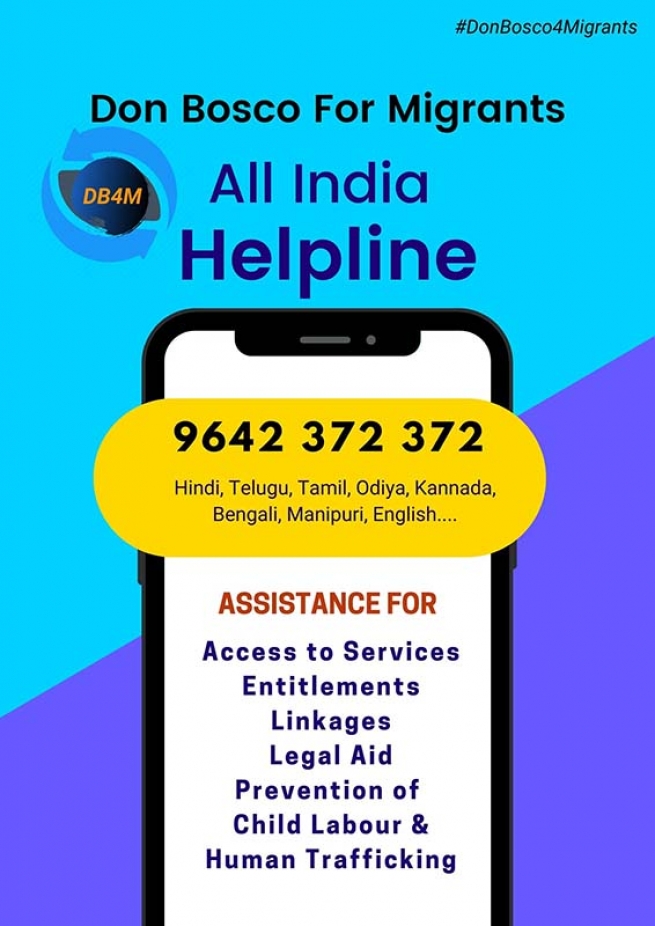 Índia – “Don Bosco for Migrants” lança um número telefônico gratuito para atendimento a trabalhadores migrantes