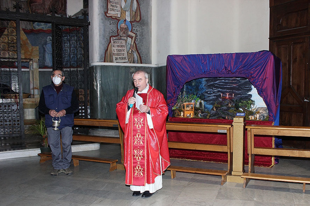 Italy - Easter Nativity scene in Salesian parish of Santa Maria Liberatrice in Testaccio