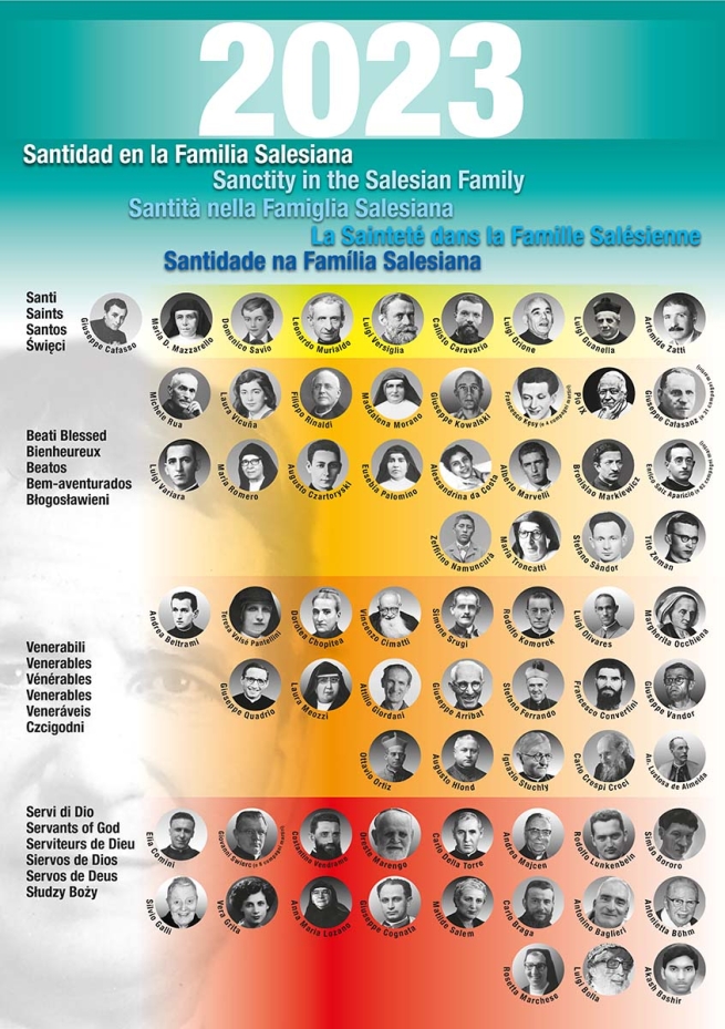 RMG – Pubblicati il Dossier Postulazione 2023 e il Poster della santità della Famiglia Salesiana 2023