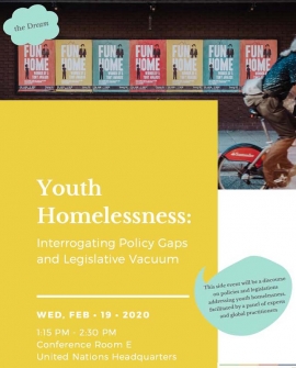 ONU – “Jóvenes sin hogar”: Interrogante sobre las lagunas en las políticas y el vacío legal