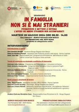 Italia – “EN FAMILIA NUNCA SE ES EXTRANJERO: Promover y sistematizar la recepción de los Menores Extranjeros No Acompañados”