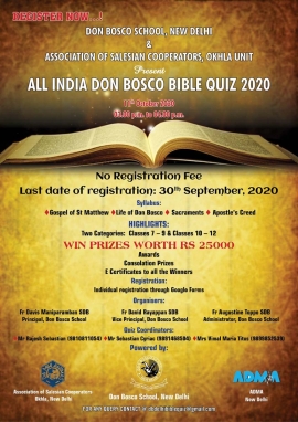 India – All India Inter School Don Bosco Bible Quiz 2020