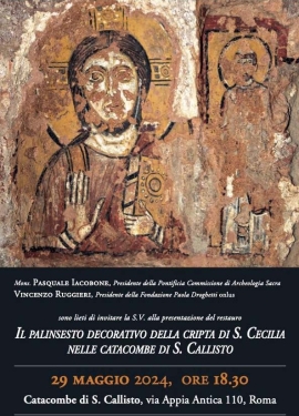 RMG – Il restauro del palinsesto decorativo della cripta di Santa Cecilia nelle catacombe di San Callisto
