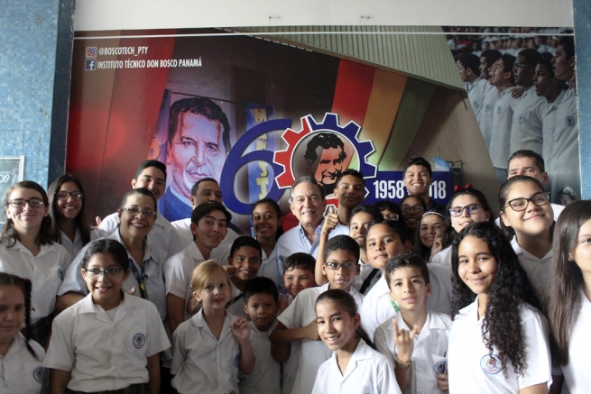 Panama - President of Panama visits Don Bosco Technical Institute, delighted by warm welcome