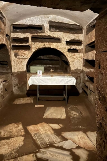 Italia – “Peregrinos de esperanza”: las Catacumbas de San Calixto como destino privilegiado de peregrinación para el Año Santo