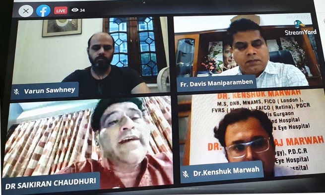 India - Los antiguos alumnos de Alaknanda realizan una transmisión en vivo en Facebook para informar sobre el Covid-19