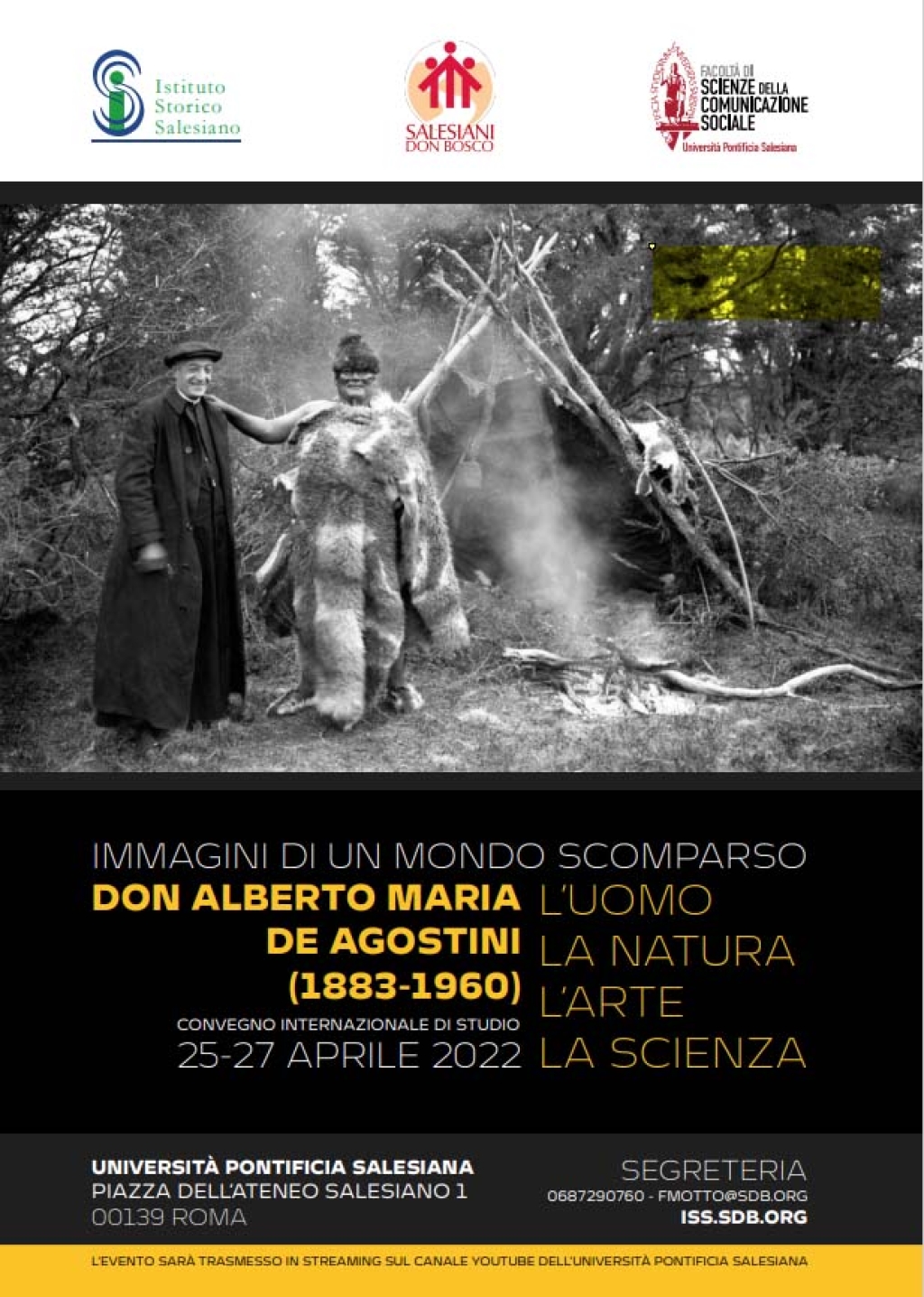 Itália – Abertura da mostra “Imagens de um mundo extinto. O P. Alberto De  Agostini. O homem