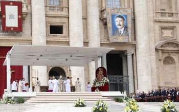 Vatican - Pope Francis greets Salesian Brothers