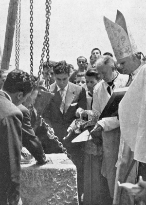Portugal - Laying of the first stone of the Church "Our Lady Help of Christians" of Évora