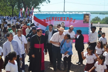 Paraguay - Mgr. Gabriel Escobar, SDB, to Rector Major: "Thank you for taking us the living source of faith and for confirming us in this missionary vocation"