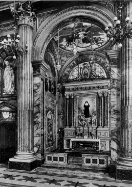 Turín, Italia – 1948 – Altar de Santa Dominga Mazzarello en el Santuario de María Auxiliadora de Turín