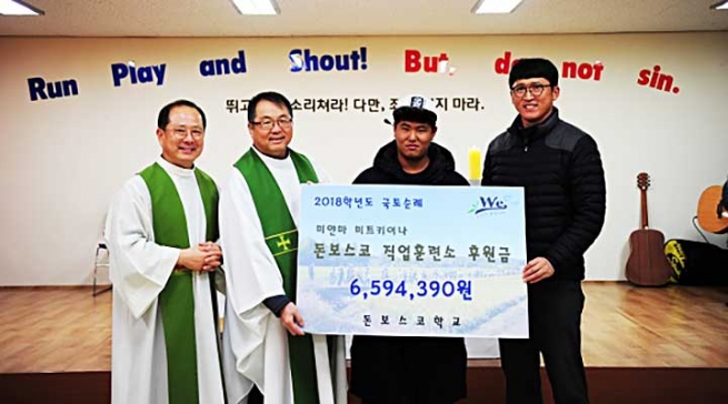 South Korea – Don Bosco students walk 100 km for Myanmar VTC students