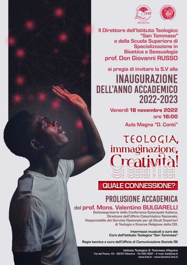 Italia – Inaugurazione dell’anno accademico all’Istituto Teologico “San Tommaso” di Messina. “Teologia, Immaginazione, Creatività. Quale Connessione?”