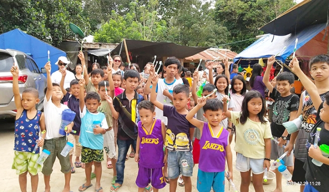 The Philippines – Volcano Taal or Mindanao earthquake victims helped by many Salesian Family members