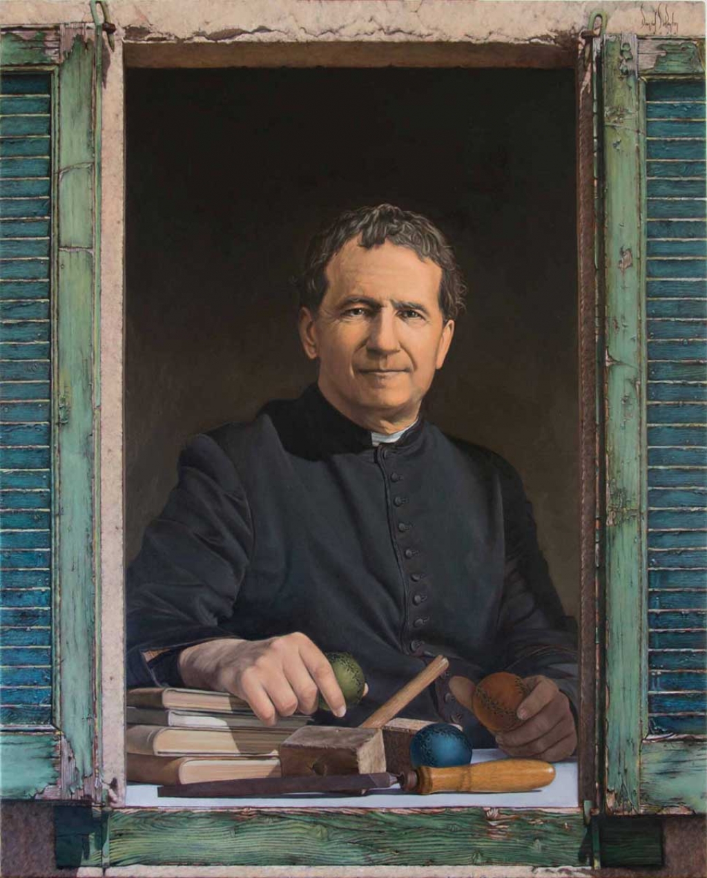 Spain – New painting of Don Bosco. Green shutter, a point of hope ...